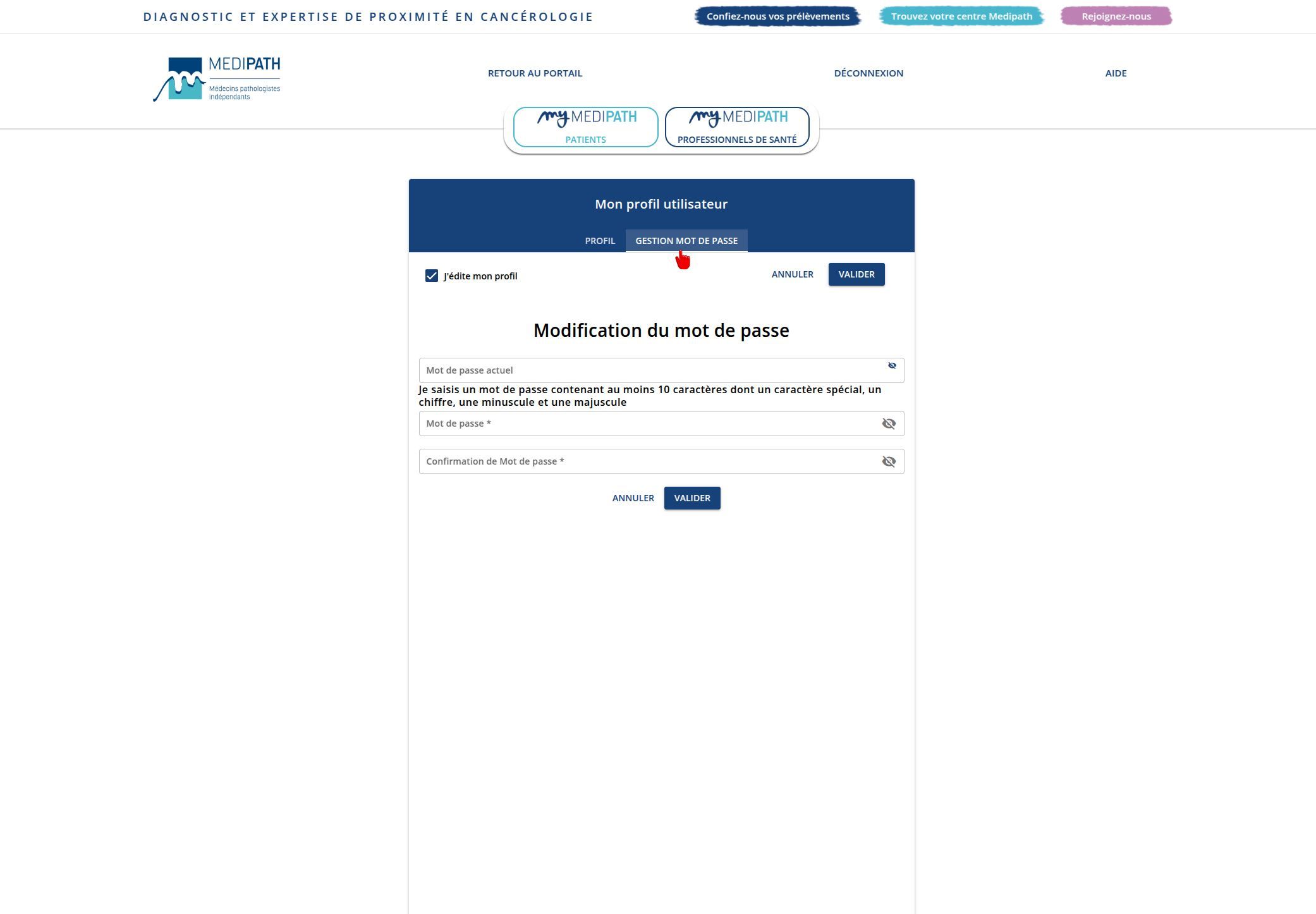 Mon profil utilisateur