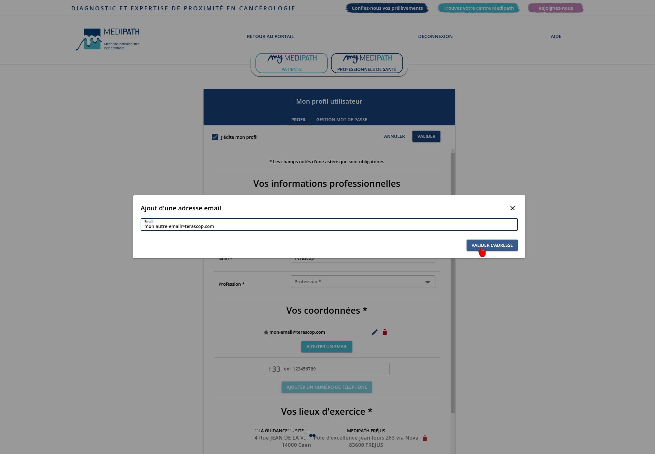 Mon profil utilisateur