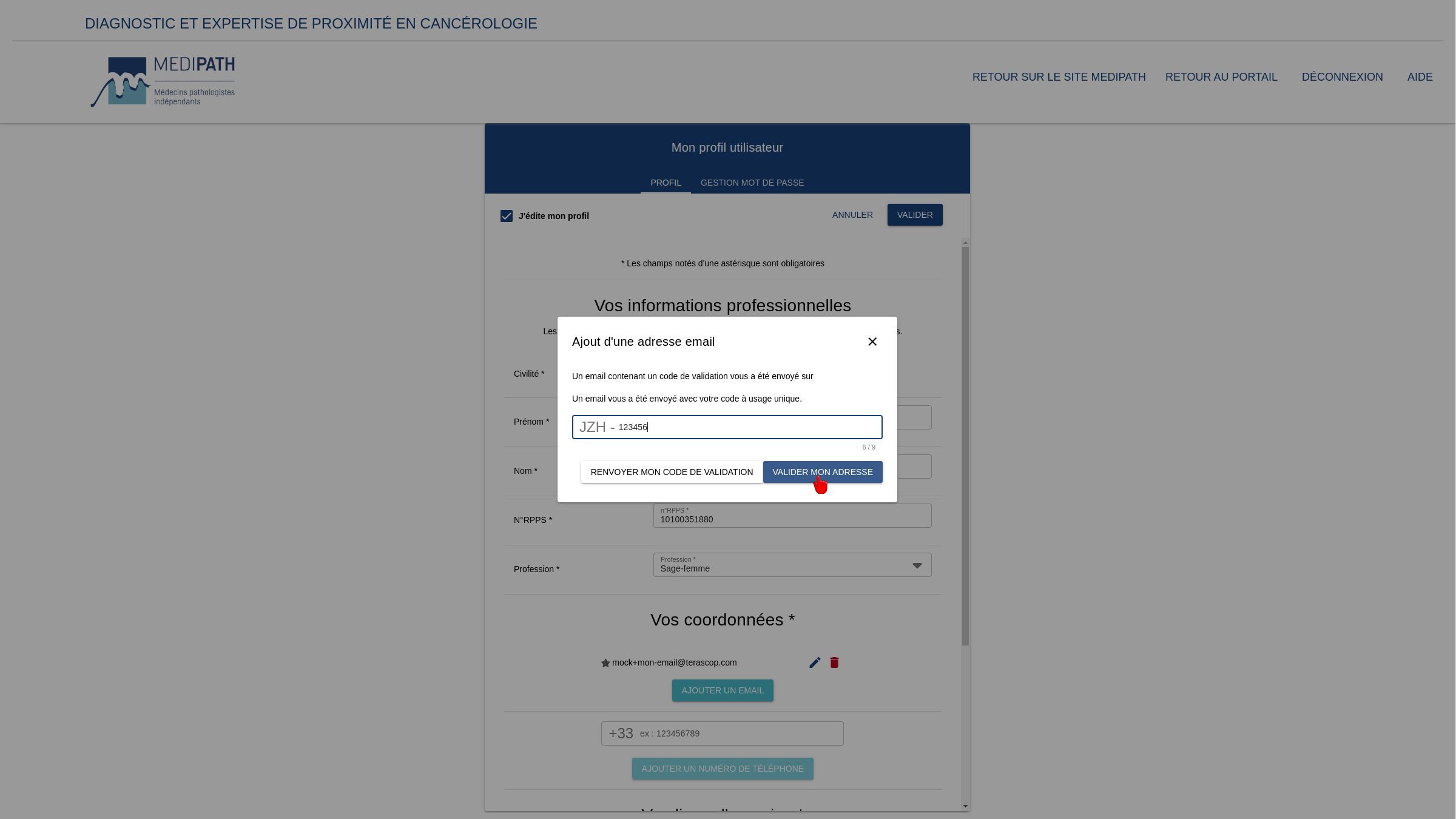 Mon profil utilisateur